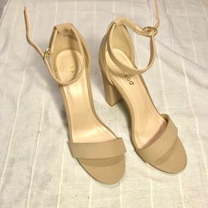 Nude Block heels